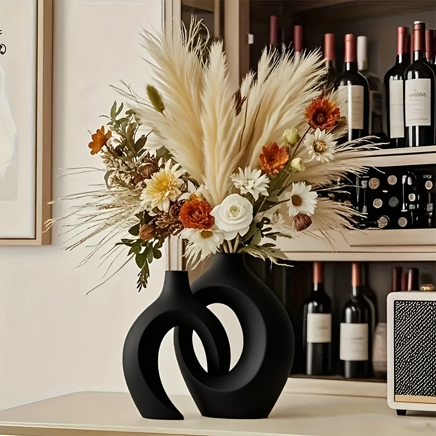 Set van 2 Decoratieve Vazen - Bohemian Stijl voor Minimalistische Decoratie