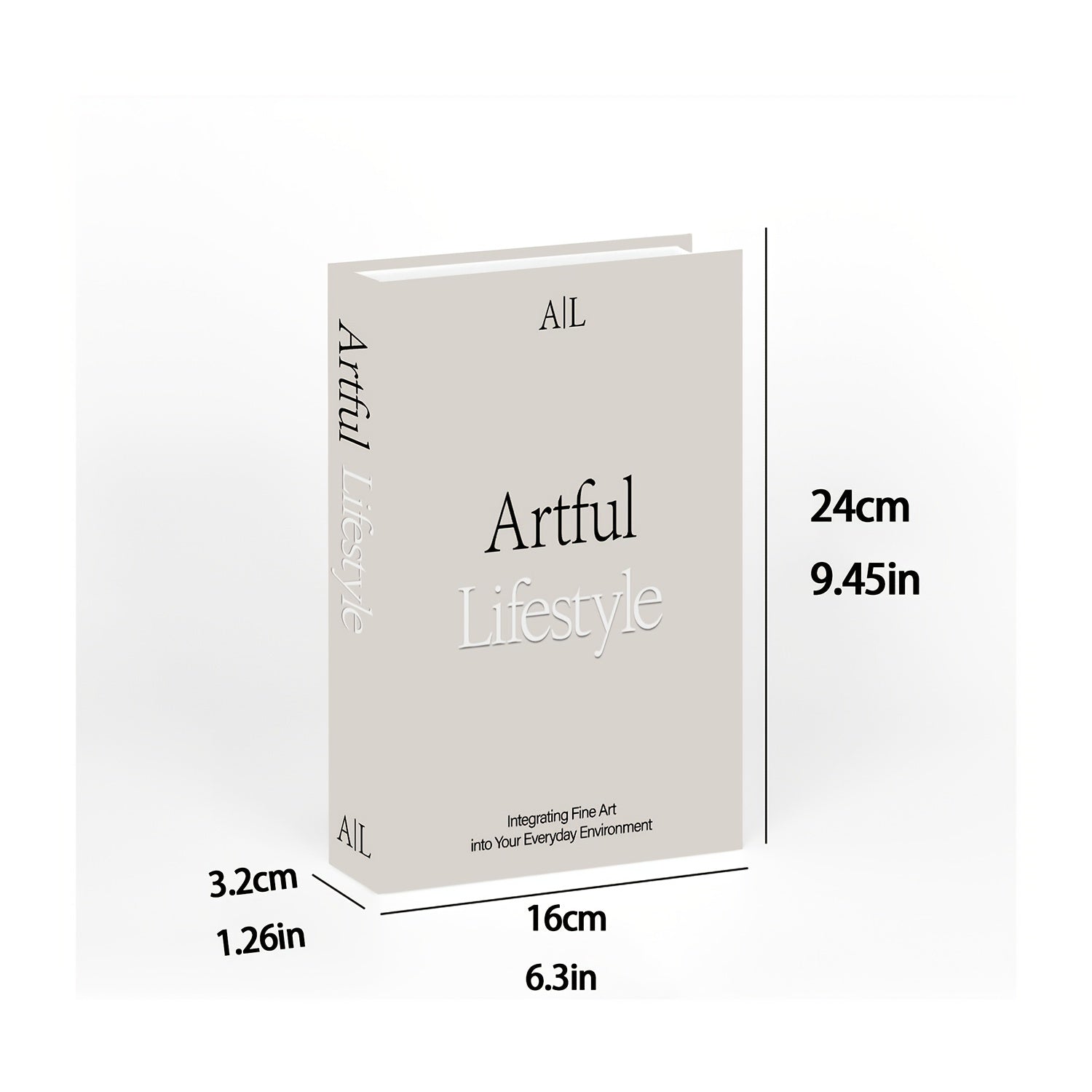 Set van 3 Decoratieve Papieren Boeken voor Huisdecoratie – Bruin, Wit en Beige