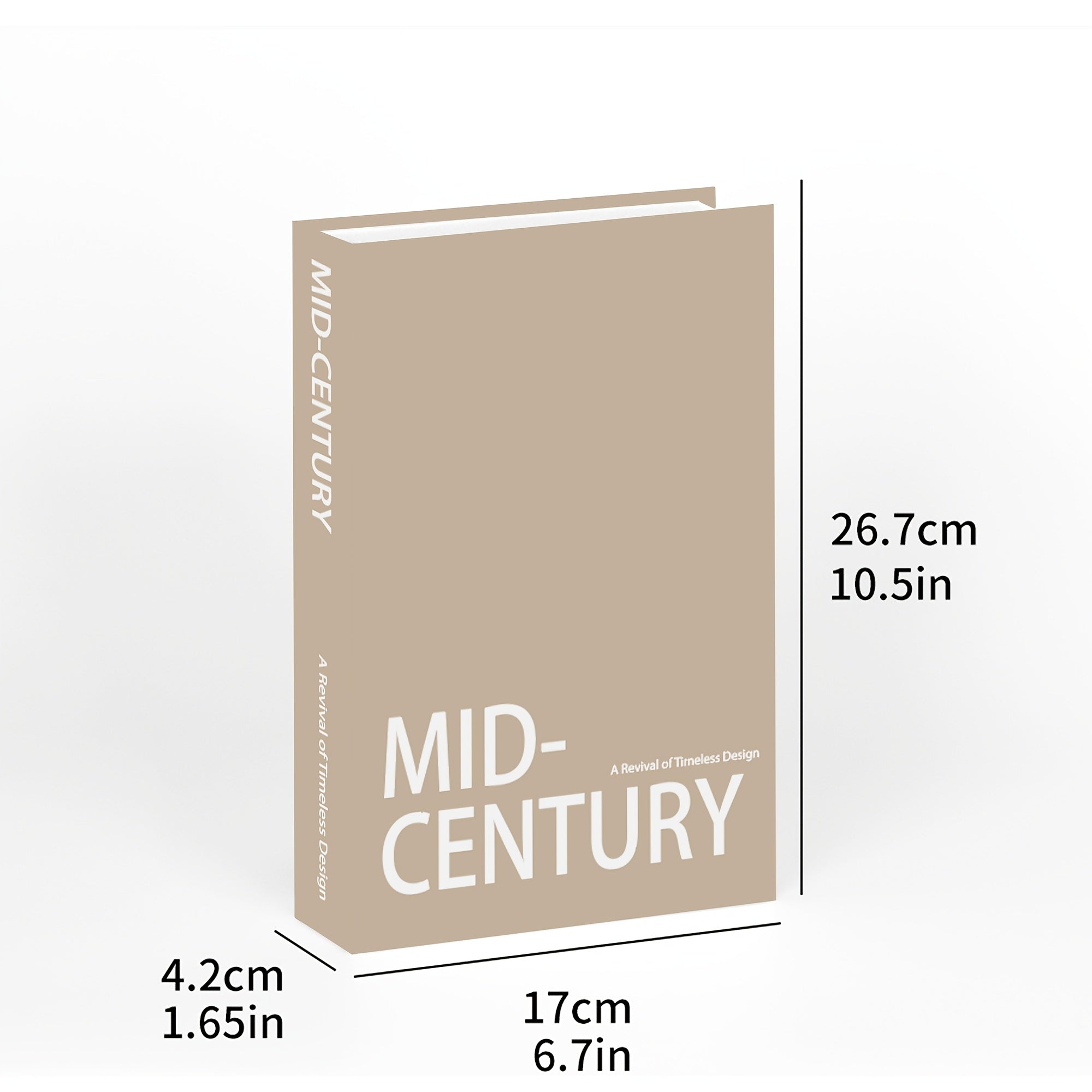 Set van 3 Decoratieve Papieren Boeken voor Huisdecoratie – Bruin, Wit en Beige