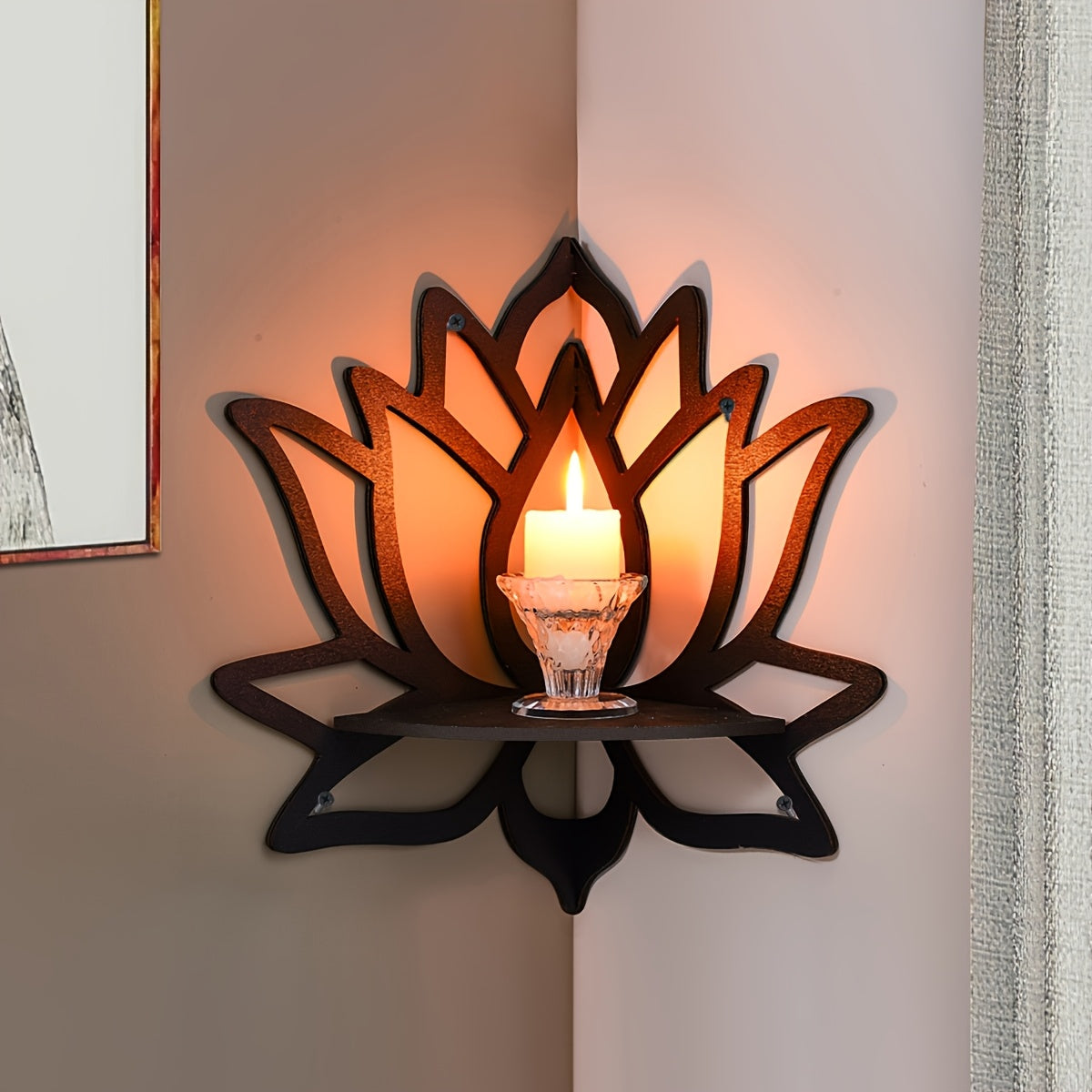 Creatieve Lotusbloem Muurhoekplank - Perfect voor Huisdecoratie