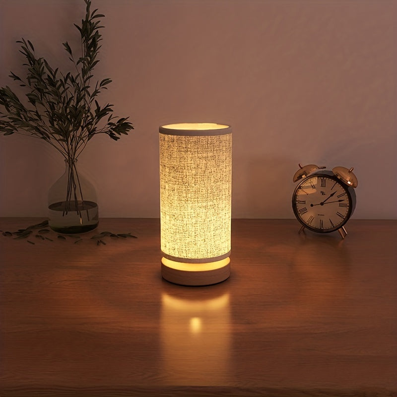 Moderne Houten Tafellamp met Verstelbare LED Verlichting – Eenvoudig en Creatief Nachtlampje