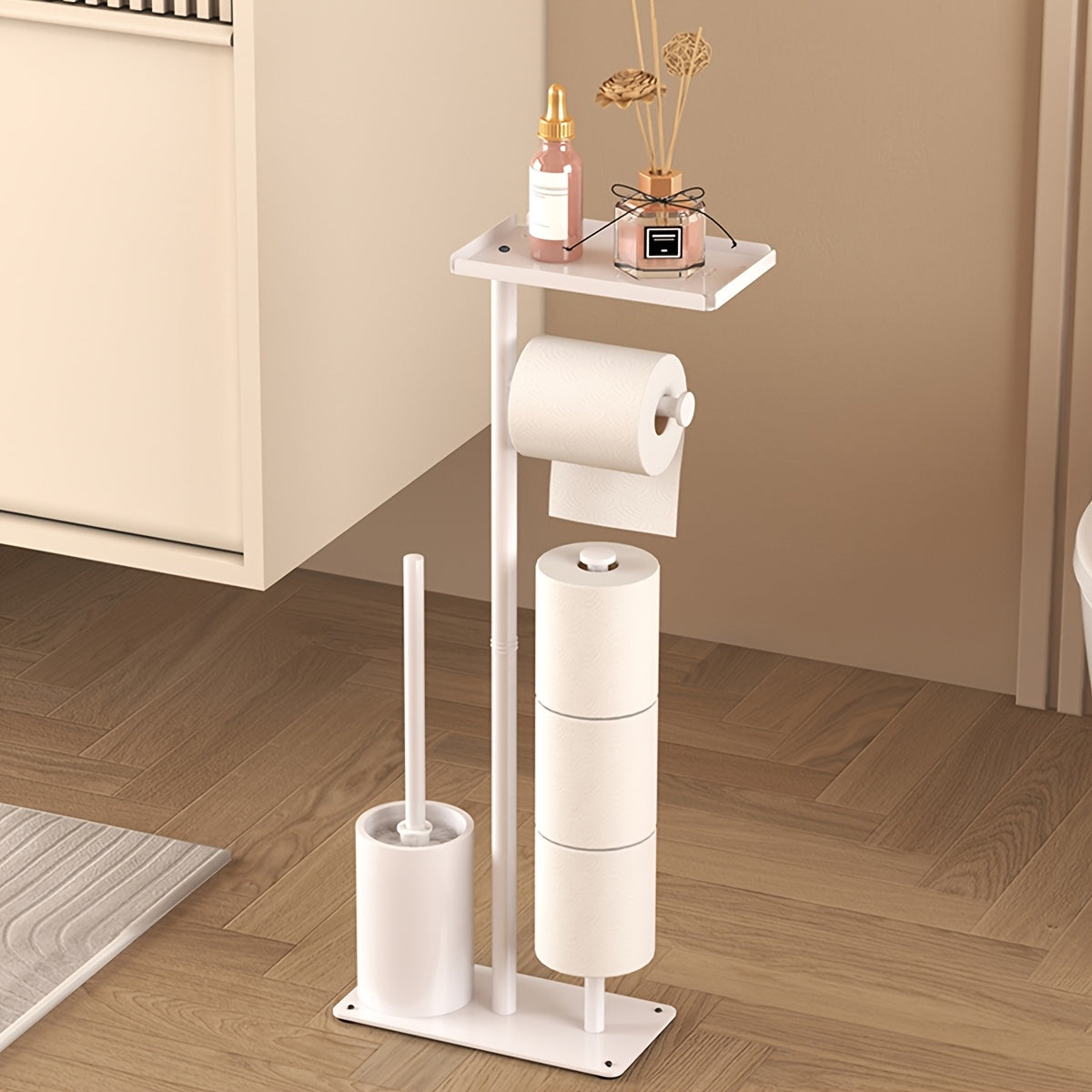 Vrijstaande Toiletpapierhouder - Ruimtebesparend en Modern Ontwerp