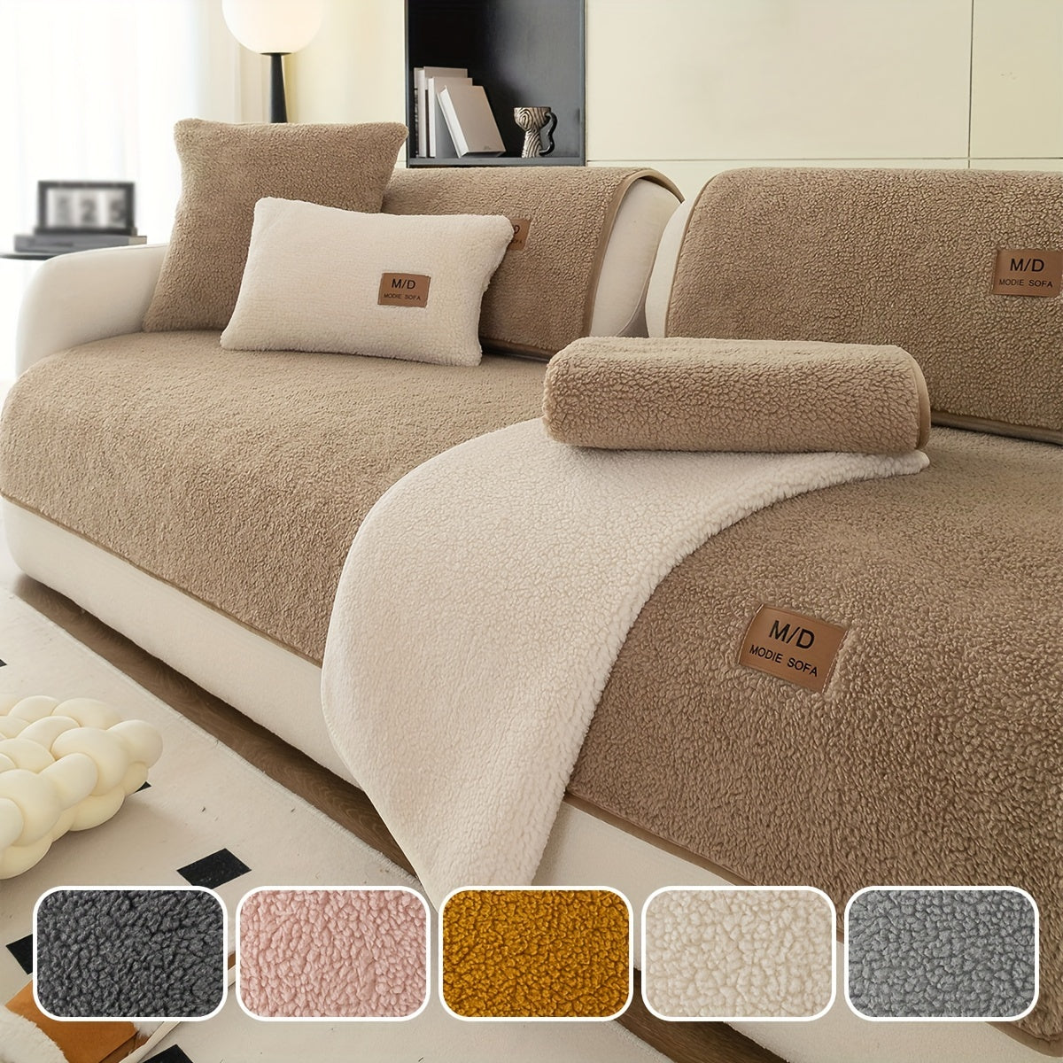 Pluchen Sofahoes - Antislip en Universele Meubelbeschermer